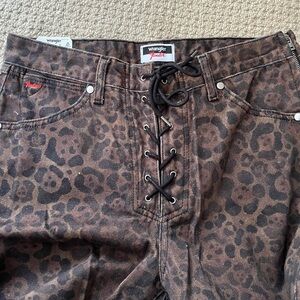 wrangler X fender cheetah jeans.